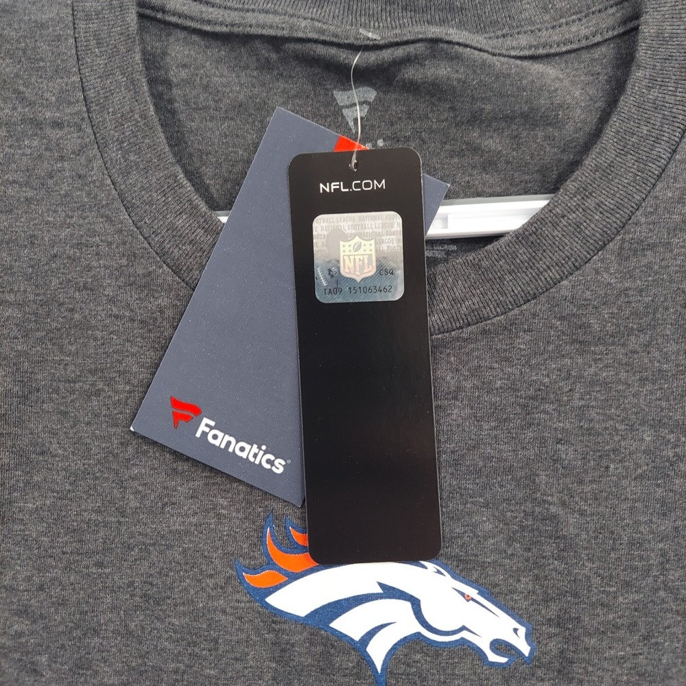 Denver Broncos Country T-Shirt Men's Large Fanatics NFL Gray Cotton Soft Tee‎ - Picture 3 of 9